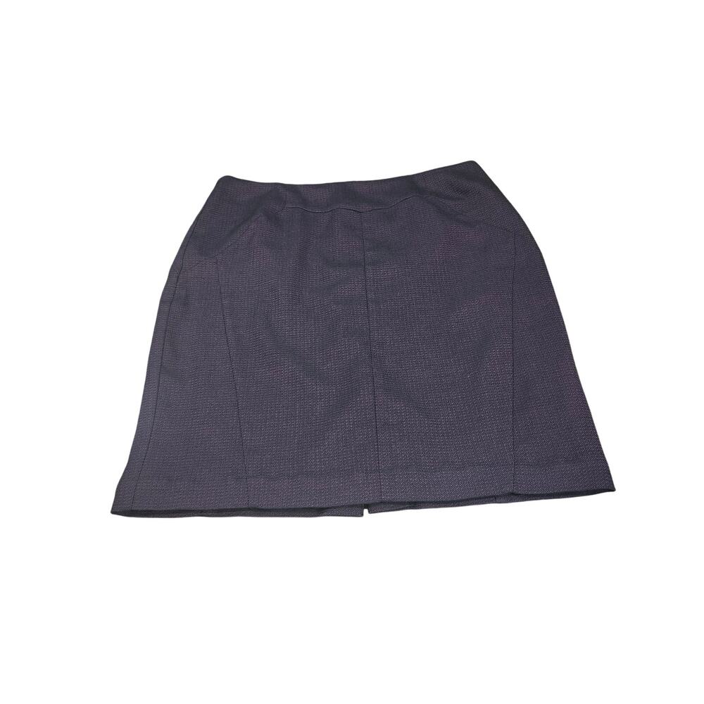 Worthington Straight Pencil Knee Length Skirt 16 Purple Lined Slit Career Wear - Picture 1 of 8